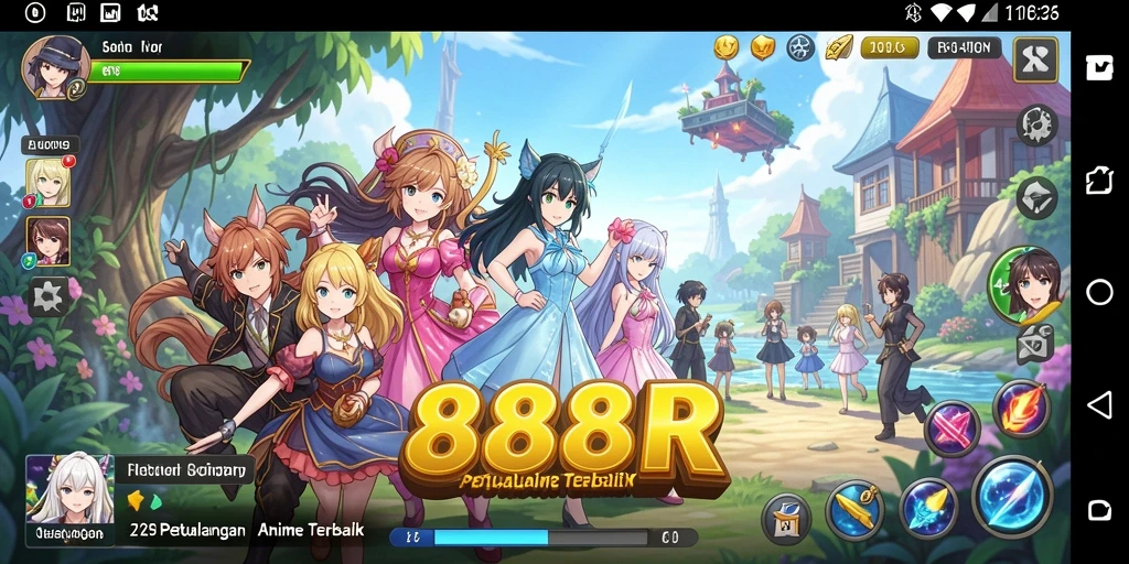 Tampilan animasi gameplay yang menakjubkan di 888R.