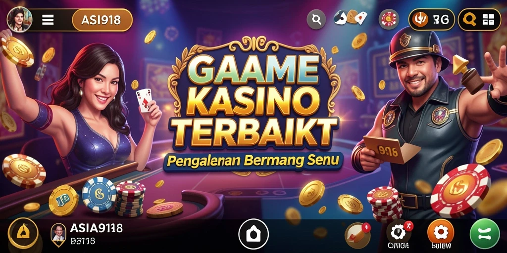 Tampilan gameplay <strong>ASIA918</strong> yang menarik dan penuh warna dengan berbagai permainan Kasino.