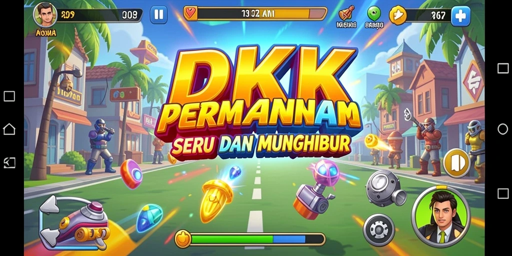 Tampilan gameplay Arcade DKK yang seru dan menantang.