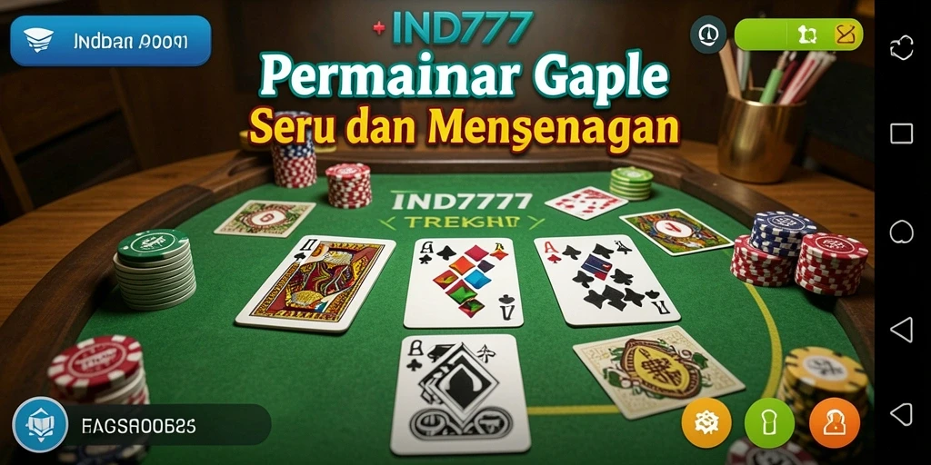 Tampilan gameplay Gaple yang seru dan interaktif di IND777.