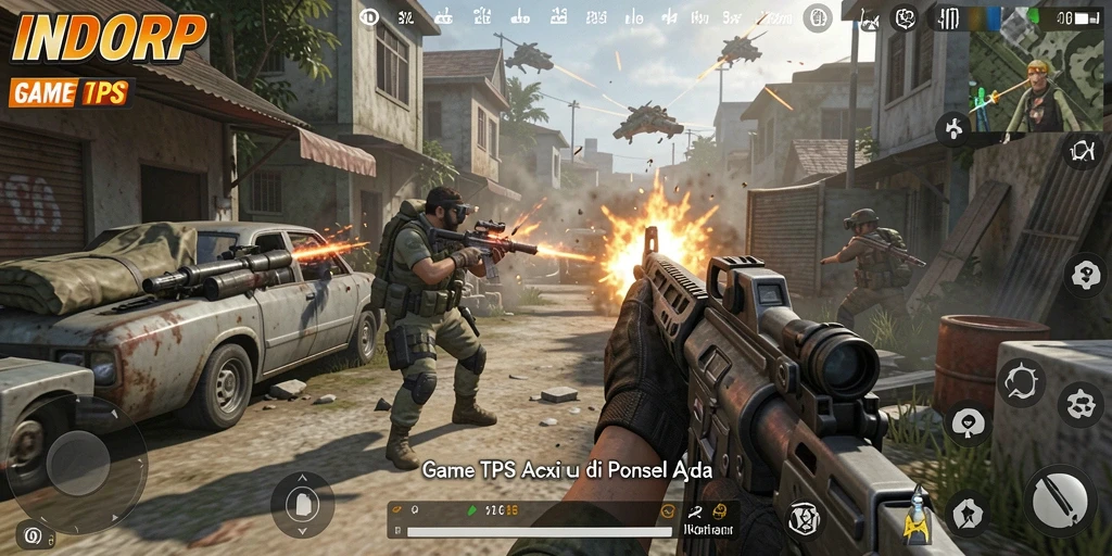 Gameplay seru dari INDORP dengan aksi pertempuran intens.