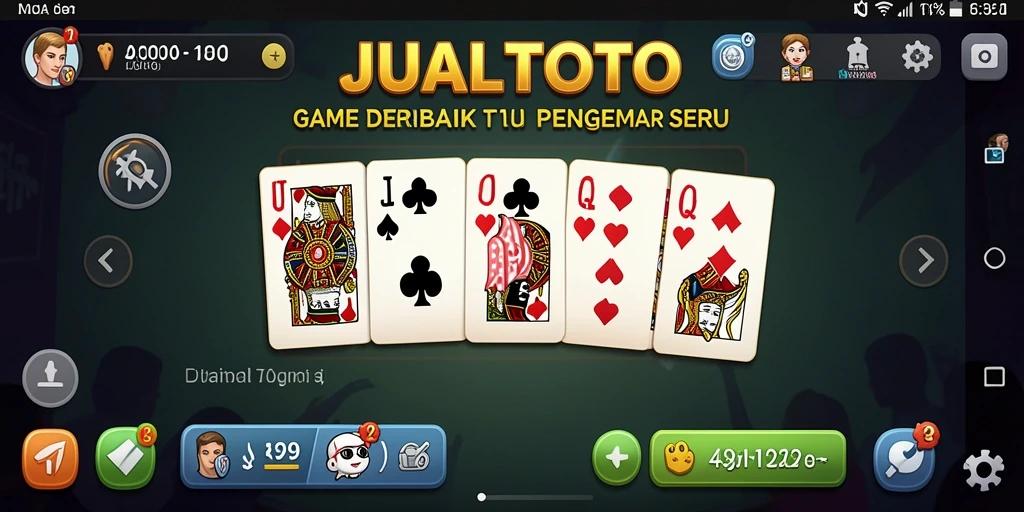 Menampilkan gameplay seru JUALTOTO dengan teman-teman.