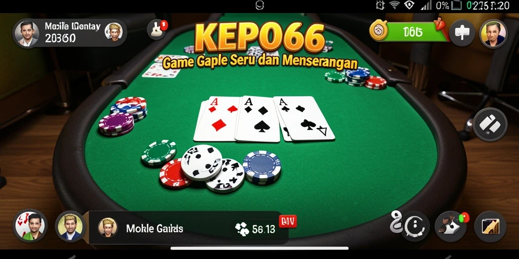 Tampilan gameplay Gaple yang seru dan interaktif.