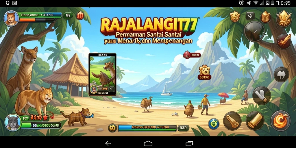 Tampilan gameplay menarik dari RAJALANGIT77 yang menyenangkan.