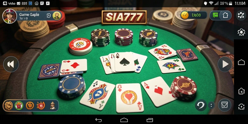 Tampilan gameplay Gaple yang seru dan interaktif di SIA777.
