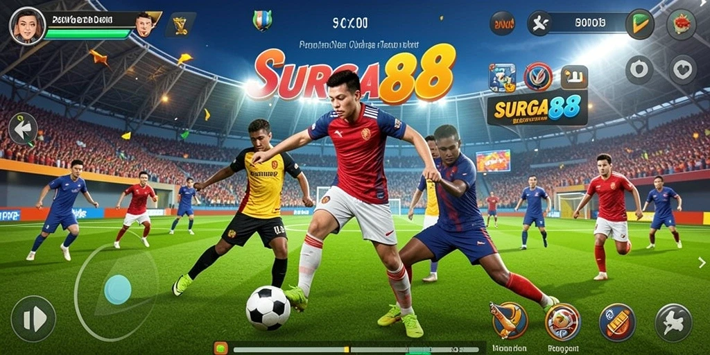 Tangkapan layar SURGA88 menampilkan gameplay olahraga yang mendebarkan dan seru.