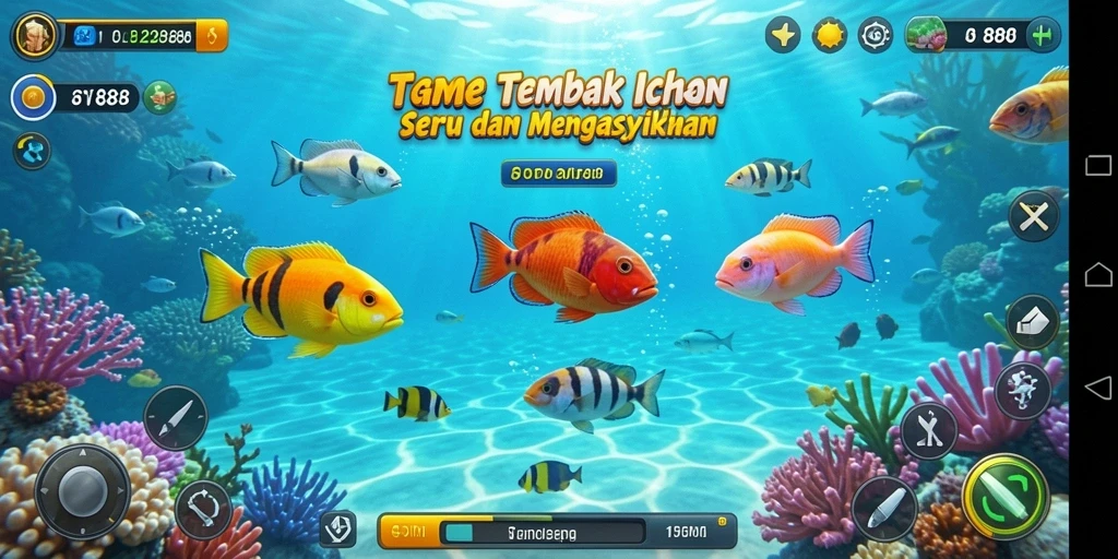 Screenshot gameplay TV888 yang seru dalam berburu ikan.