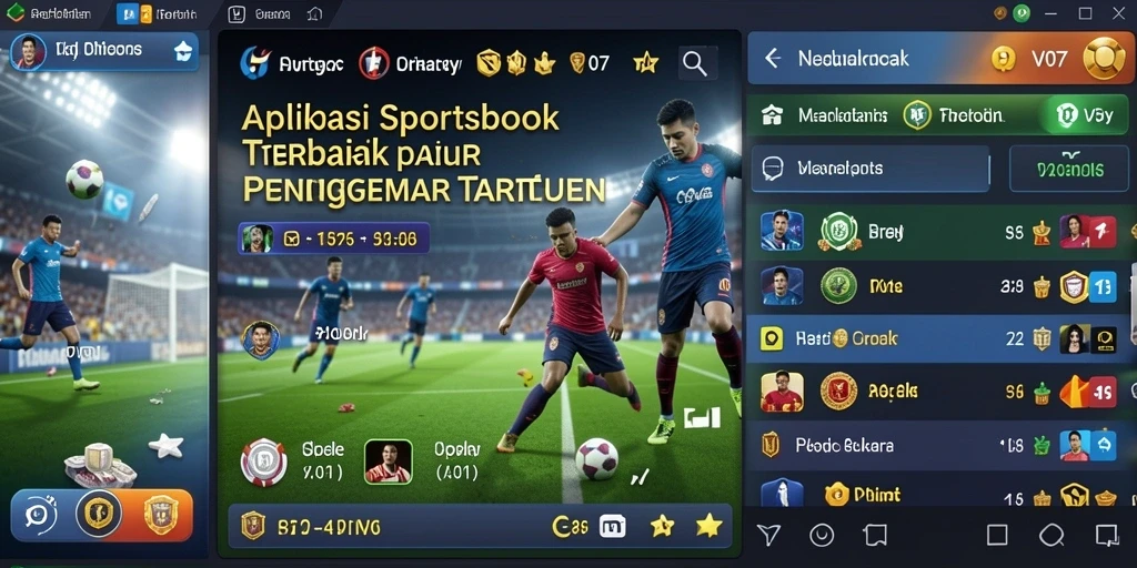Tampilan gameplay V07 dengan variasi taruhan olahraga.